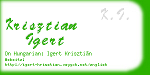 krisztian igert business card